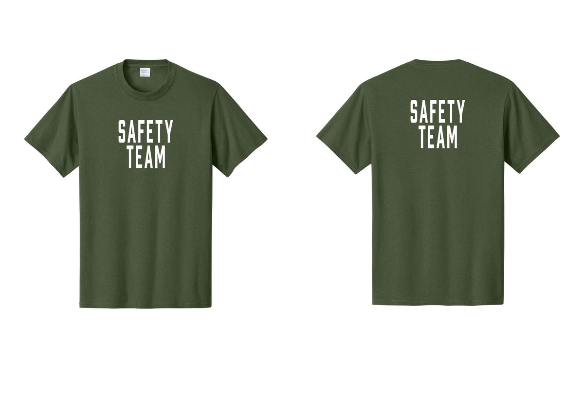 NYC Factory Safety Team T-Shirt for Events, Venues & Volunteers (Classic) - Front + Back - Olive