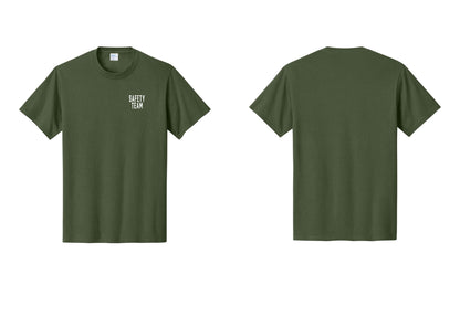NYC Factory Safety Team T-Shirt for Events, Venues & Volunteers (Classic) - Chest Only - Olive