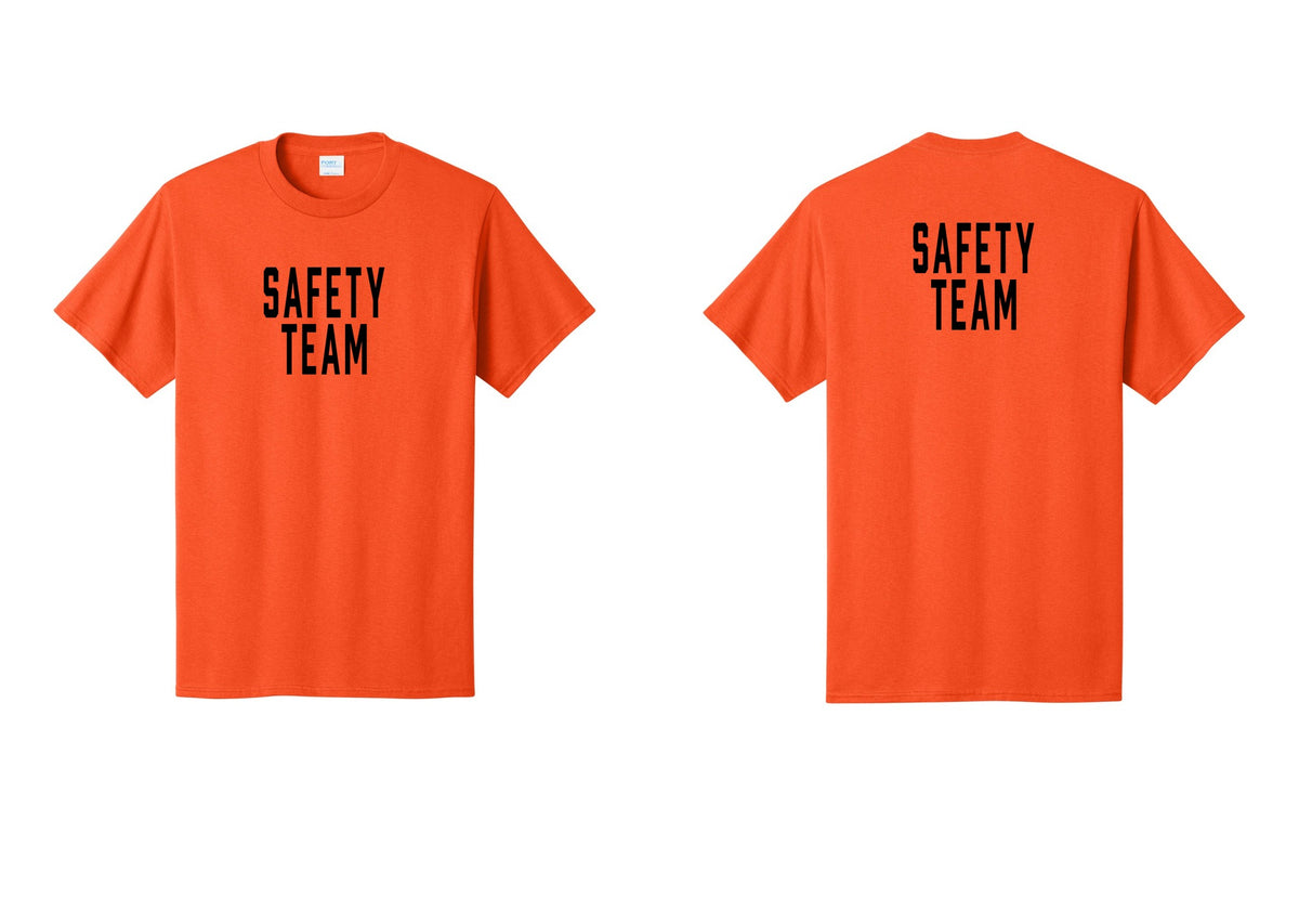 NYC Factory Safety Team T-Shirt for Events, Venues & Volunteers (Classic) - Front + Back - Orange