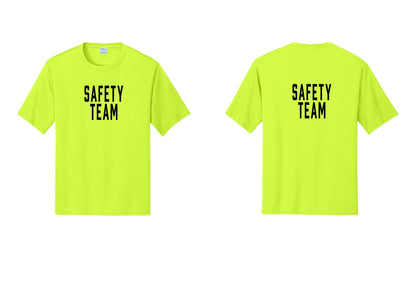 NYC Factory Safety Team Performance T-Shirt (Classic) - Front + Back - Neon Yellow