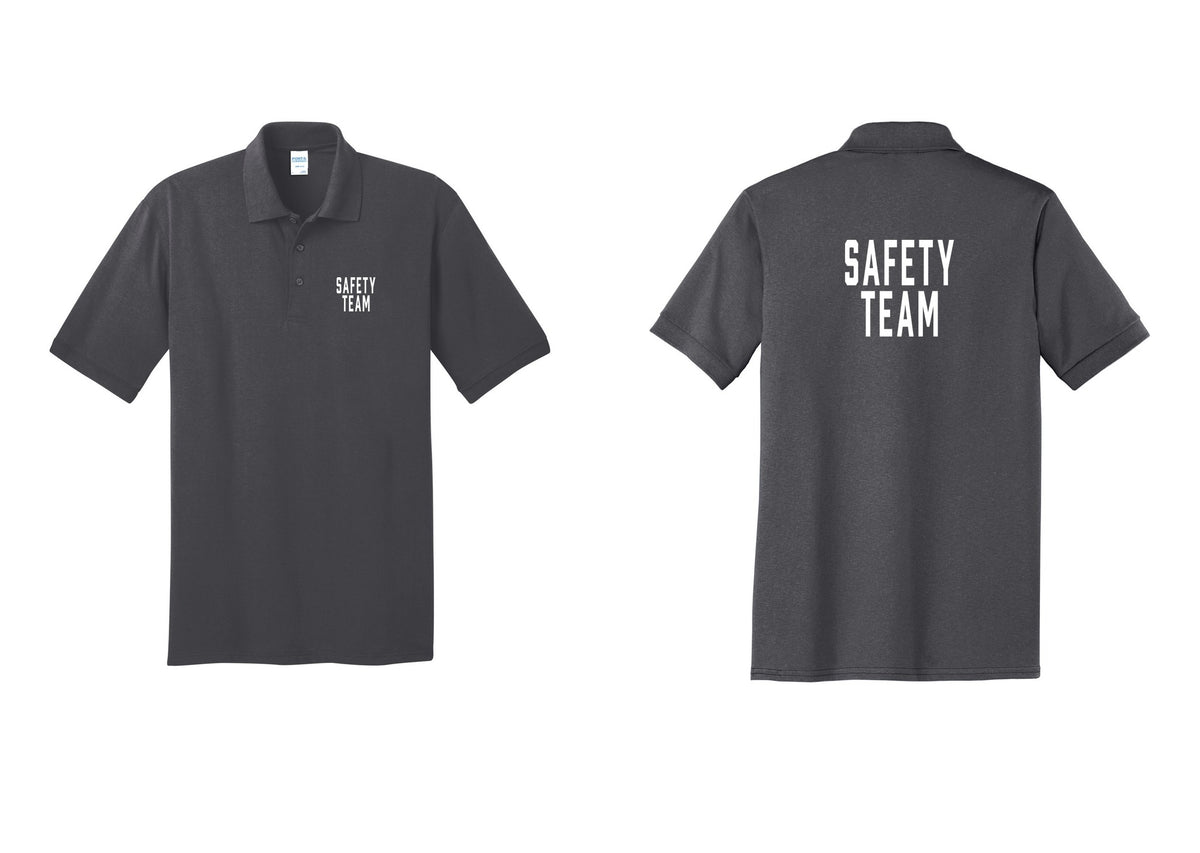 NYC Factory Safety Team Polo Shirt (Classic) - Chest + Back - Charcoal