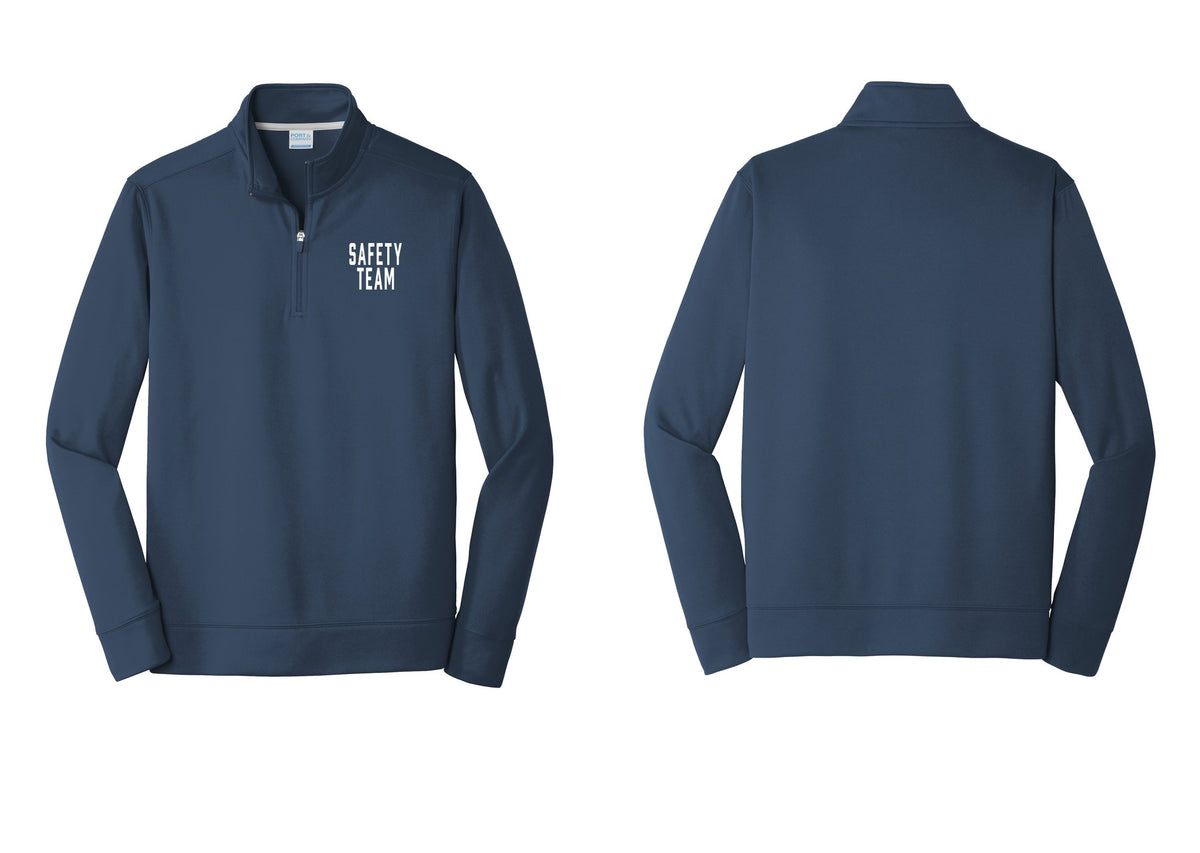 NYC Factory Safety Team Performance Fleece 1/4-Zip Pullover Sweatshirt (Classic) - Chest Only - Navy
