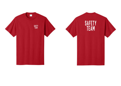 NYC Factory Safety Team T-Shirt for Events, Venues & Volunteers (Classic) - Chest + Back - Red