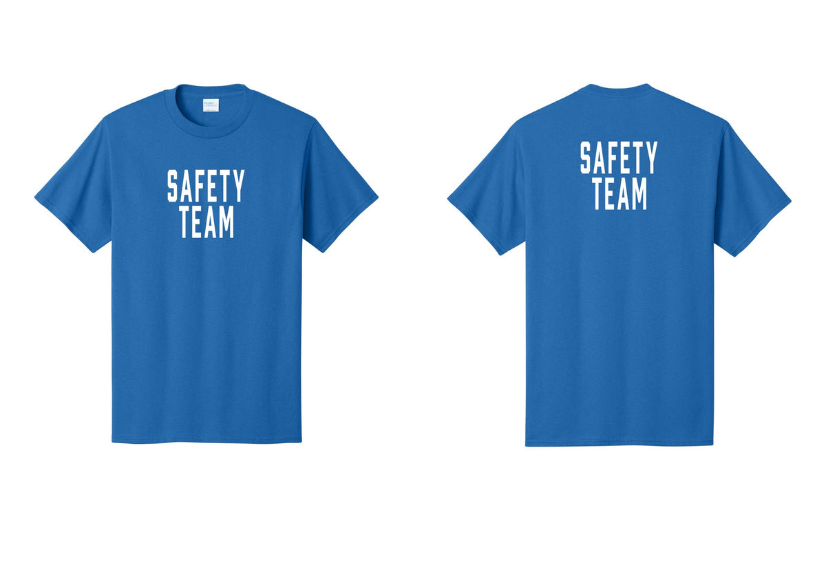 NYC Factory Safety Team T-Shirt for Events, Venues & Volunteers (Classic) - Front + Back - Royal