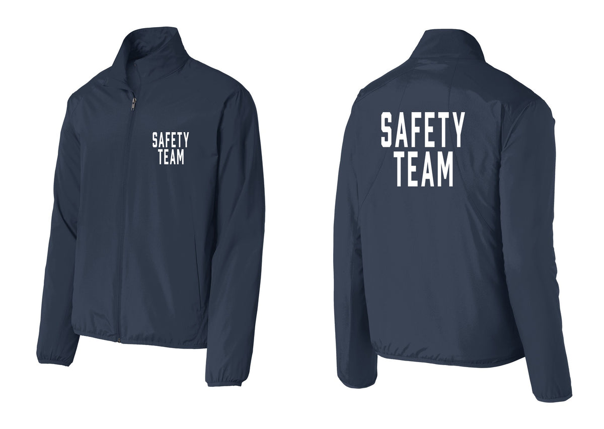 NYC Factory Safety Team Windbreaker Full-Zip Jacket (Classic) - Chest + Back - Dress Blue Navy