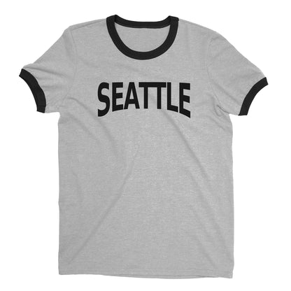 Seattle Ringer Tee — Heather Gray