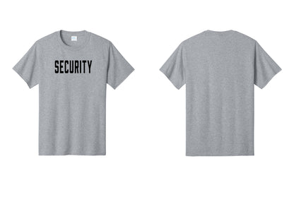 NYC Factory Unisex Security Black T-Shirt - Front Only - Athletic Heather