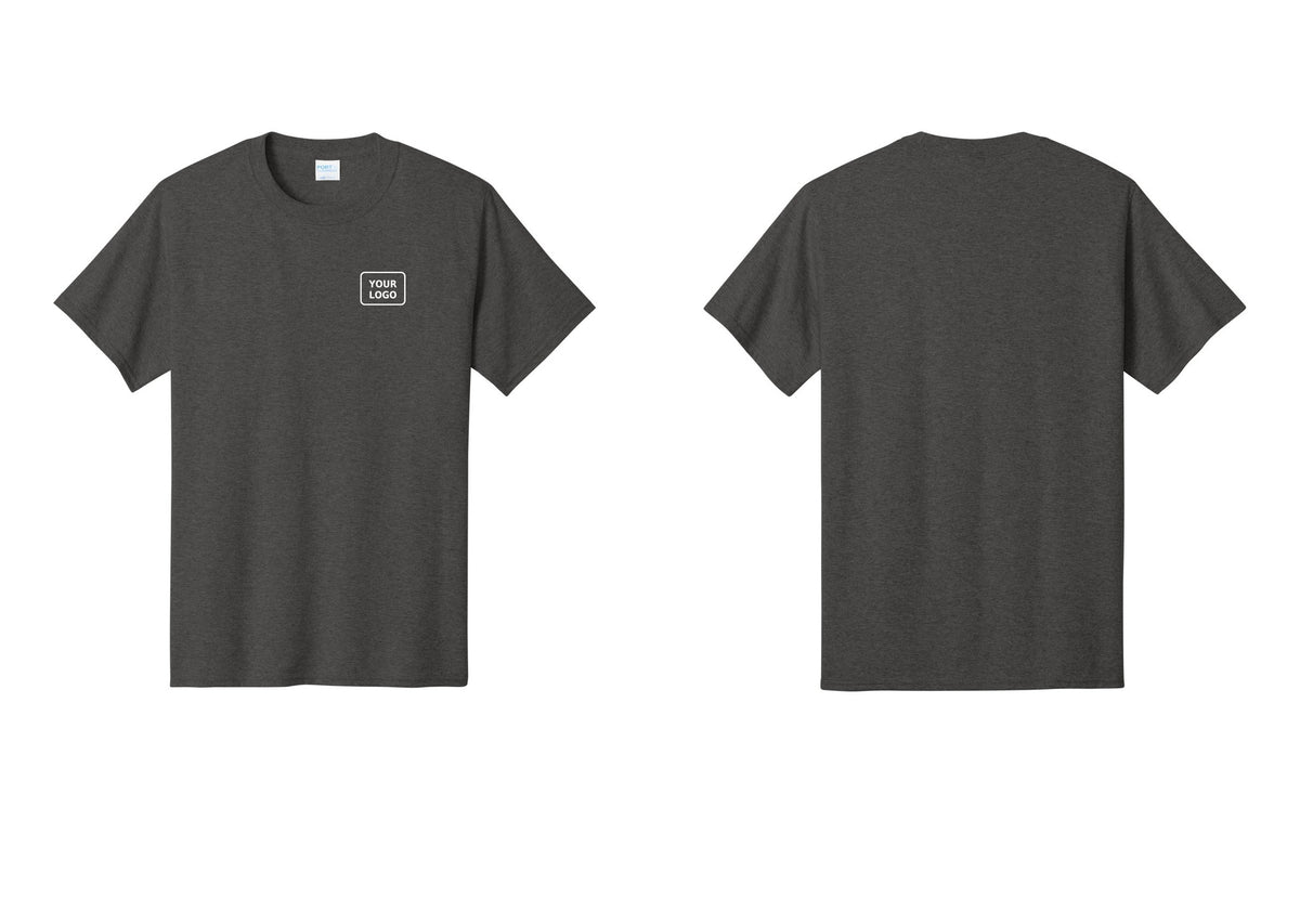 NYC Factory Unisex Security Custom Logo Black T-Shirt - Your Logo Only - Dark Heather Grey