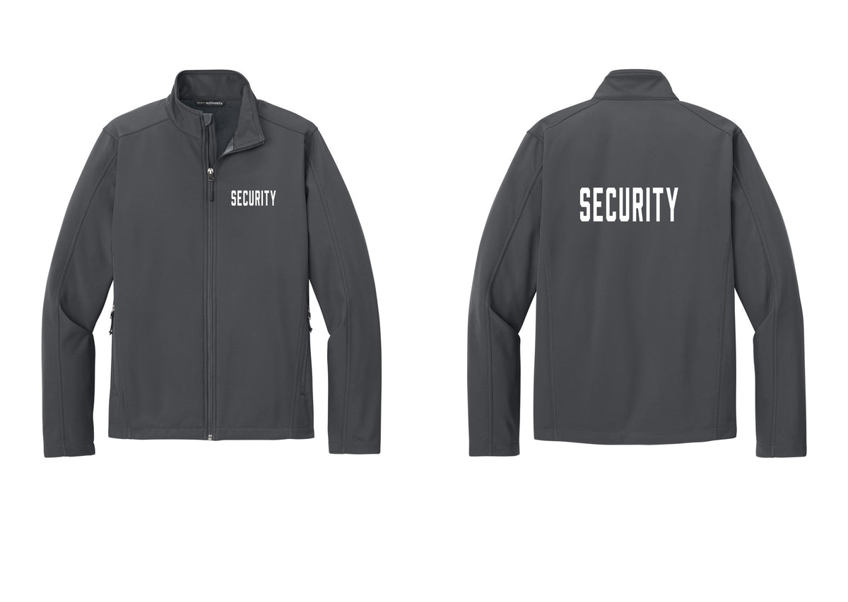 NYC Factory Security Soft Shell Jacket (Classic) - Chest + Back - Battleship Grey