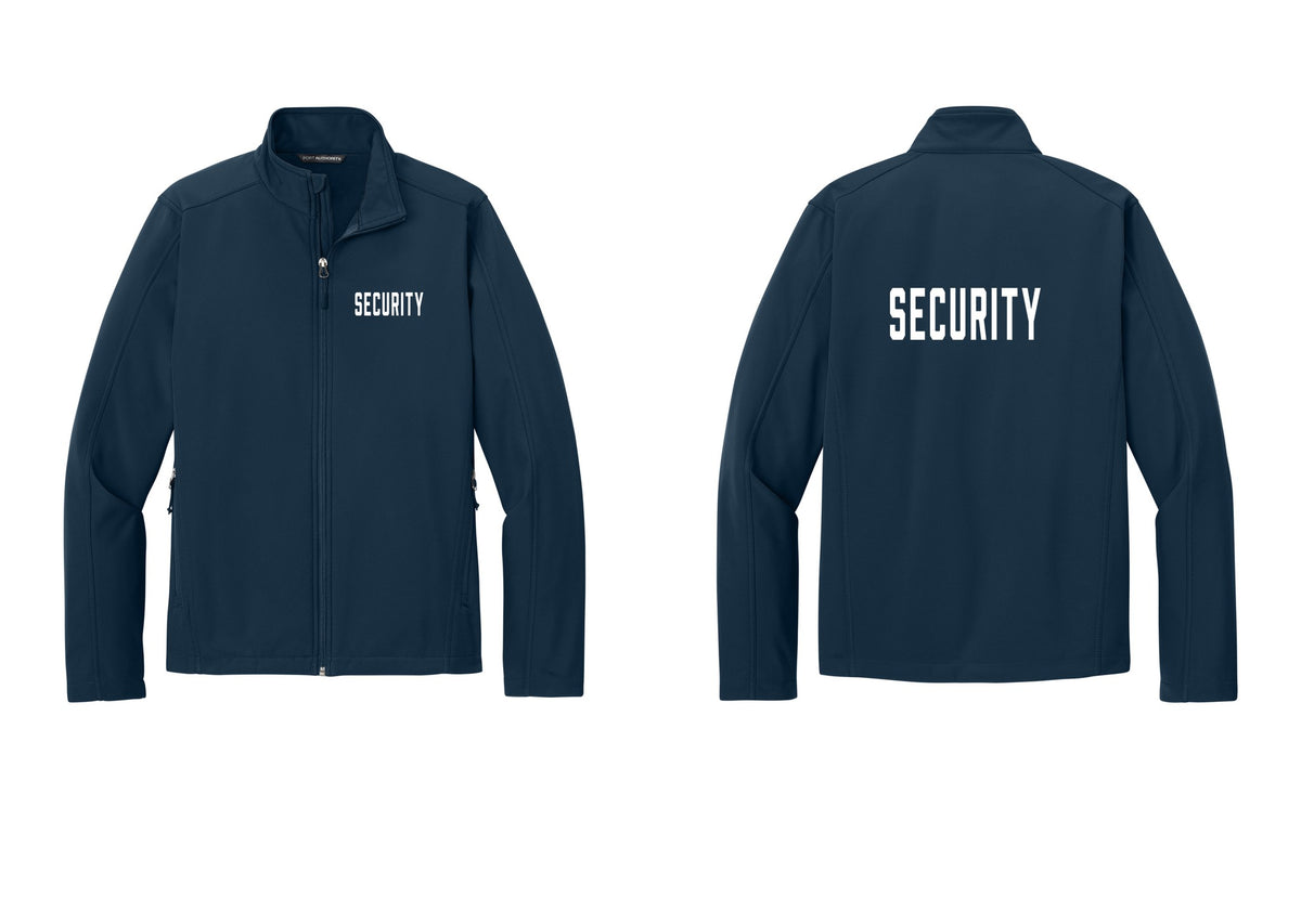 NYC Factory Security Soft Shell Jacket (Classic) - Chest + Back - Dress Blue Navy