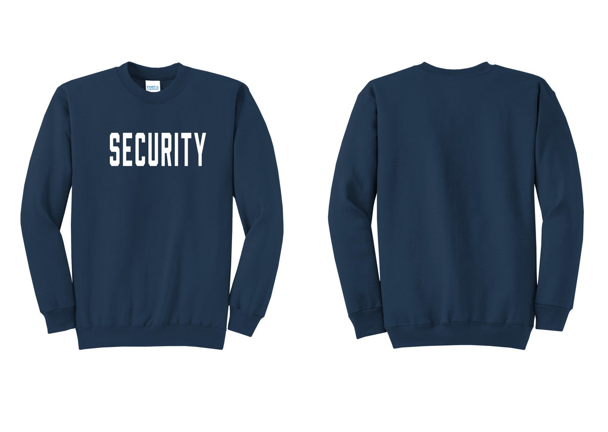 NYC Factory Security Cotton Fleece Crewneck Sweatshirt (Classic) - Front Only - Navy