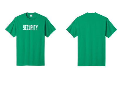 NYC Factory Security T-Shirt, Condensed Lettering - Front Only - Kelly