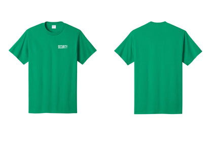 NYC Factory Security T-Shirt, Condensed Lettering - Chest Only - Kelly