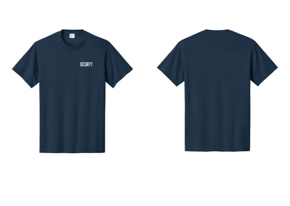 NYC Factory Unisex Security Black T-Shirt - Chest Only - Navy