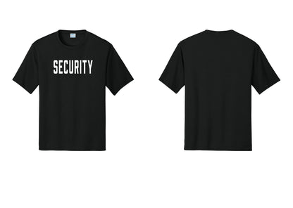 NYC Factory Security Performance T-Shirt (Classic) - Front Only - Black