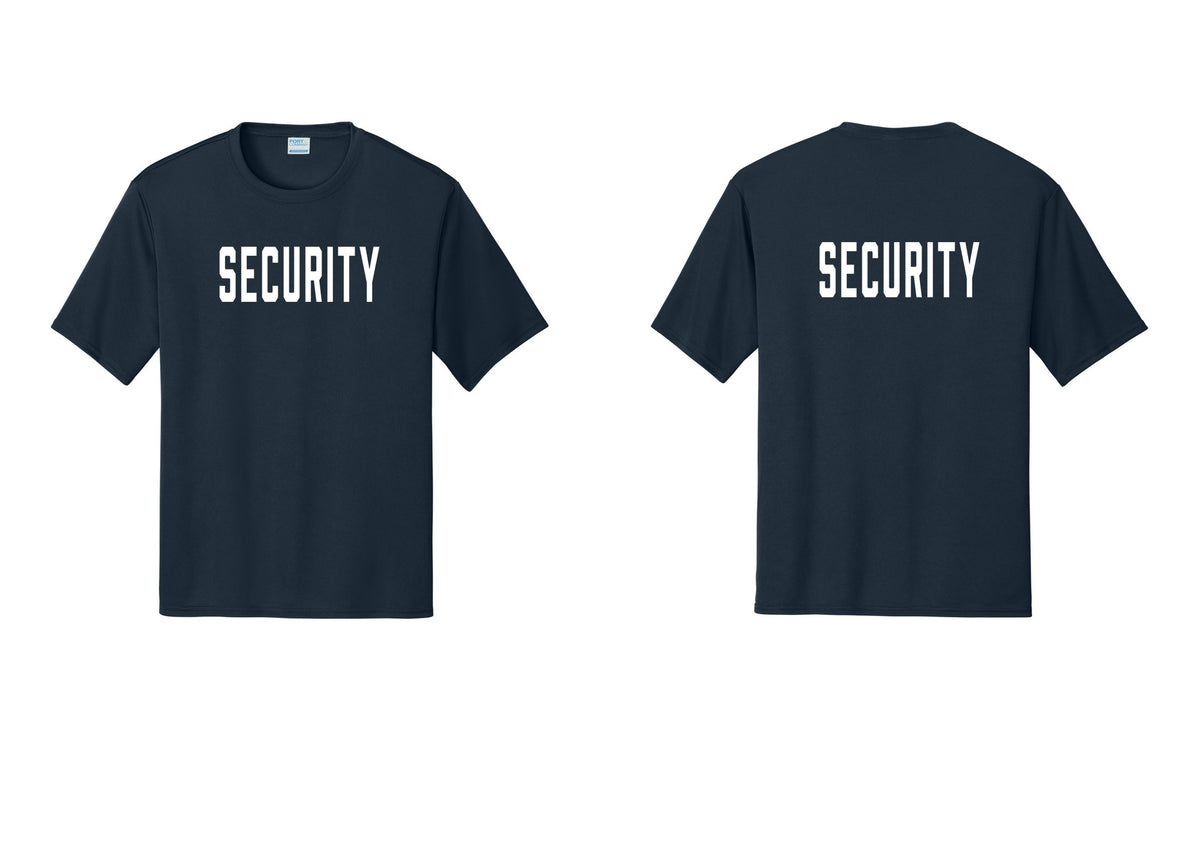 NYC Factory Security Performance T-Shirt (Classic) - Front + Back - Navy