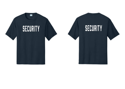 NYC Factory Security Performance T-Shirt (Classic) - Front + Back - Navy