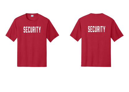 NYC Factory Security Performance T-Shirt (Classic) - Front + Back - Red