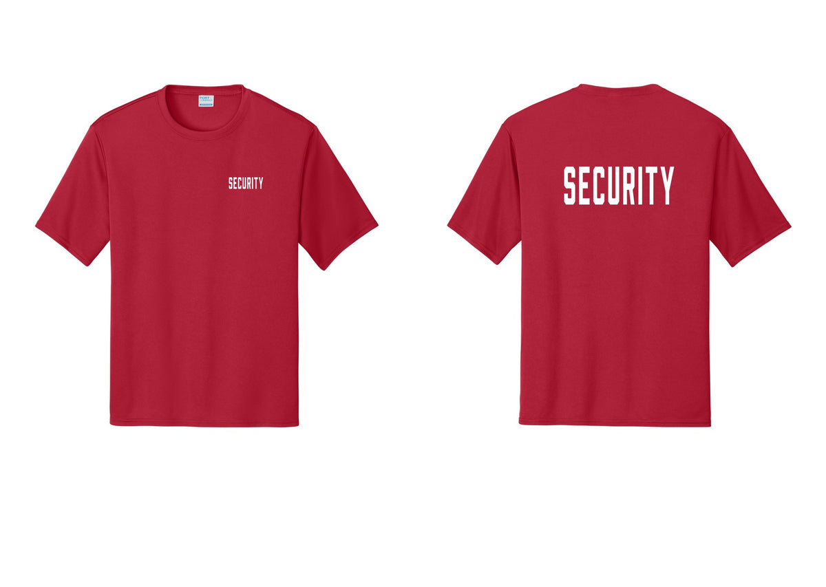 NYC Factory Security Performance T-Shirt (Classic) - Chest + Back - Red
