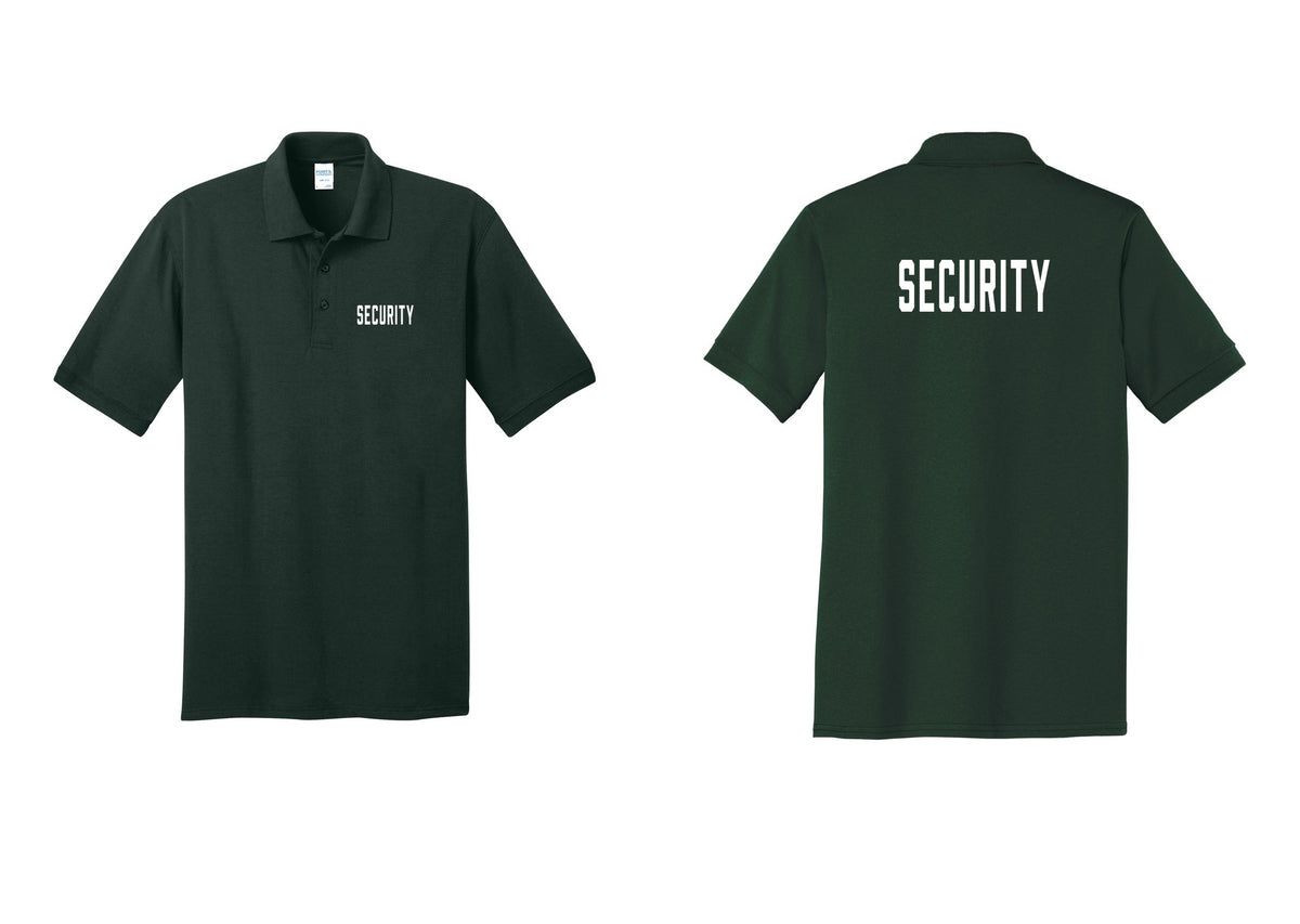NYC Factory Security Polo Shirt (Classic) - Chest + Back - Dark Green