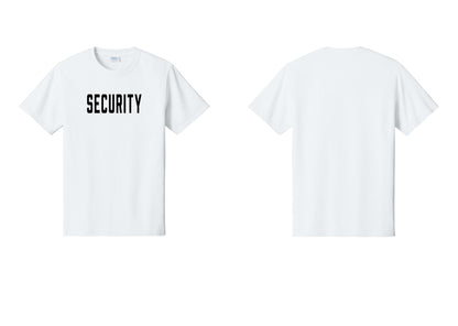 NYC Factory Security T-Shirt, Condensed Lettering - Front Only - White