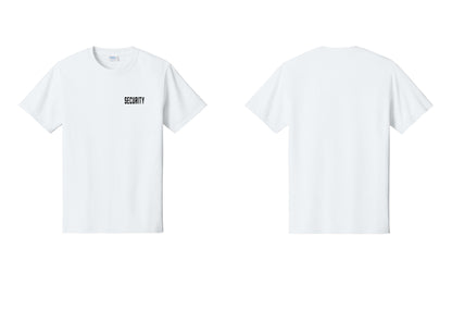 NYC Factory Security T-Shirt, Condensed Lettering - Chest Only - White