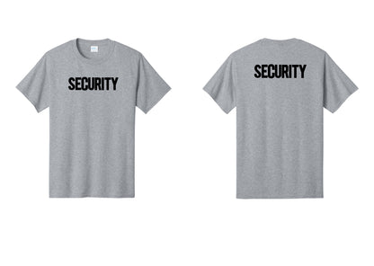NYC Factory Men's Security Cotton T-Shirt - Front + Back - Athletic Heather