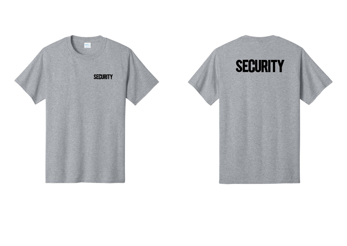 NYC Factory Men's Security Cotton T-Shirt - Chest + Back - Athletic Heather