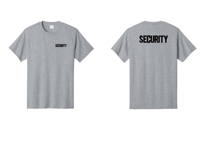 NYC Factory Men's Security Cotton T-Shirt - Chest + Back - Athletic Heather