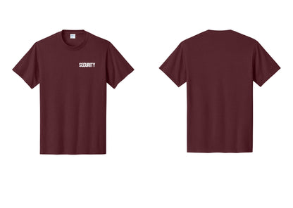 NYC Factory Men's Security Cotton T-Shirt - Chest Only - Athletic Maroon