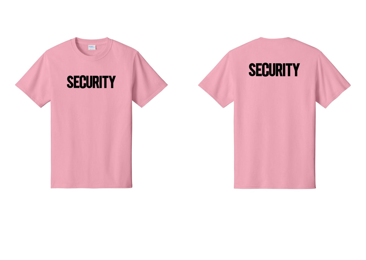 NYC Factory Men's Security Cotton T-Shirt - Front + Back - Candy Pink