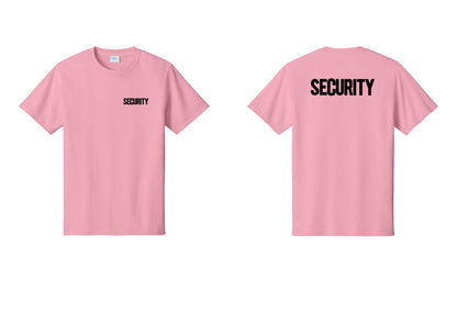 NYC Factory Men's Security Cotton T-Shirt - Chest + Back - Candy Pink