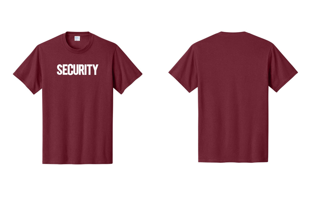 NYC Factory Men's Security Cotton T-Shirt - Front Only - Cardinal