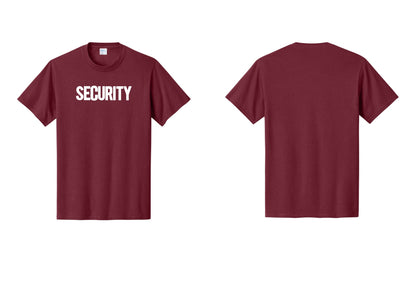 NYC Factory Men's Security Cotton T-Shirt - Front Only - Cardinal