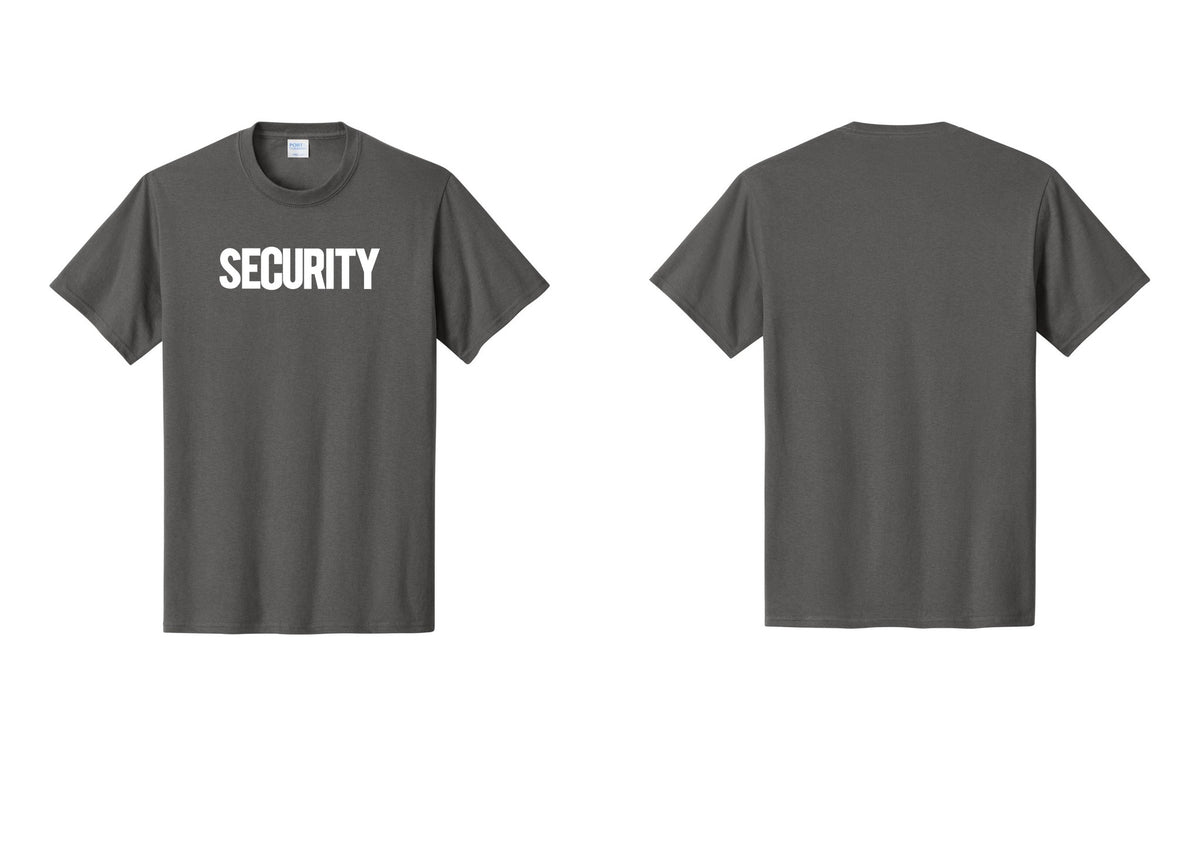 NYC Factory Men's Security Cotton T-Shirt - Front Only - Charcoal