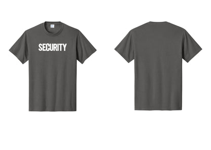 NYC Factory Men's Security Cotton T-Shirt - Front Only - Charcoal
