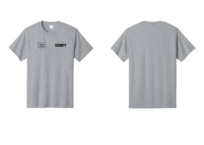 NYC Factory Custom Logo Men's Security Cotton T-Shirt - SECURITY + Your Logo - Athletic Heather