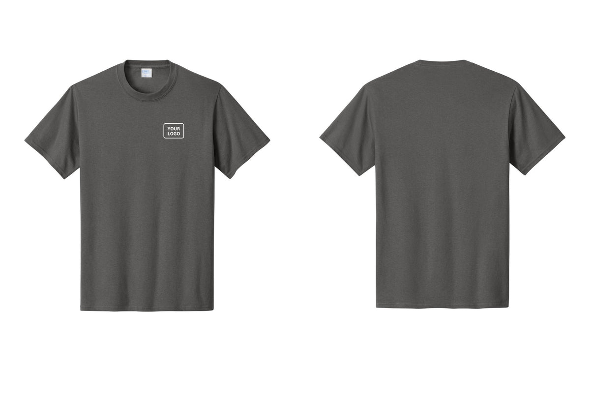 NYC Factory Custom Logo Men's Security Cotton T-Shirt - Your Logo Only - Charcoal