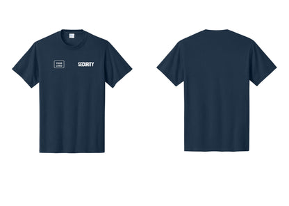 NYC Factory Custom Logo Men's Security Cotton T-Shirt - SECURITY + Your Logo - Navy