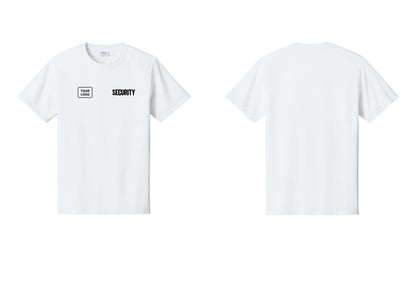 NYC Factory Custom Logo Men's Security Cotton T-Shirt - SECURITY + Your Logo - White