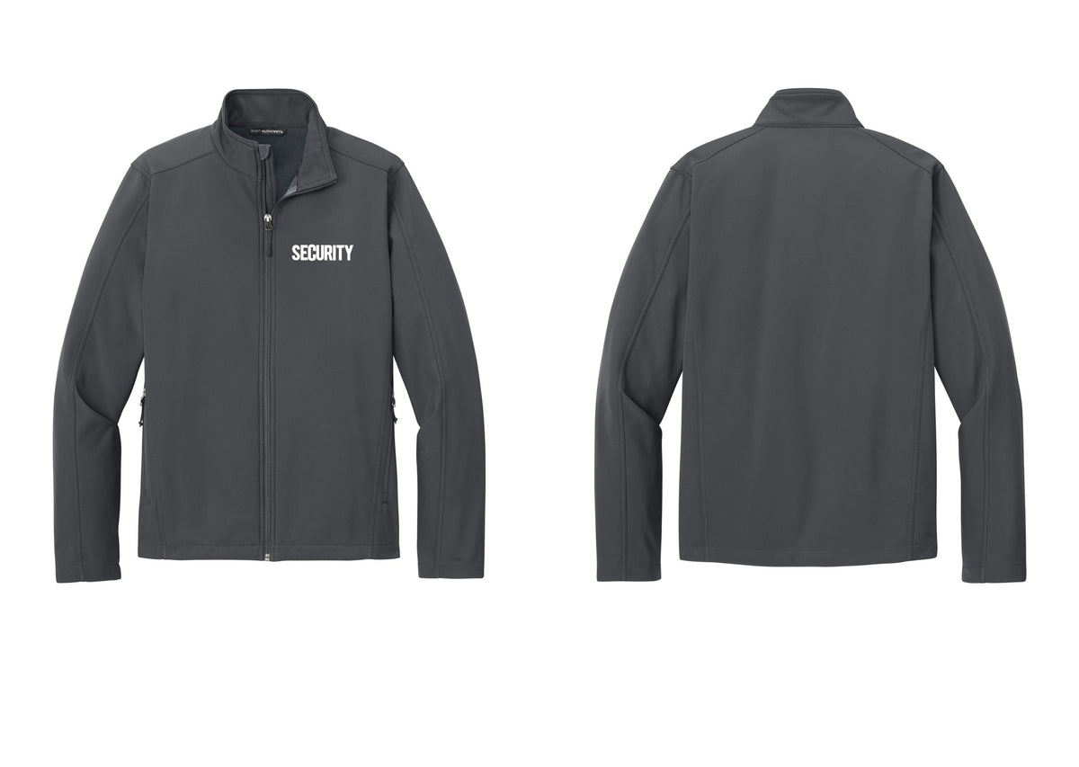 NYC Factory Security Soft Shell Jacket (Bold) - Chest Only - Battleship Grey