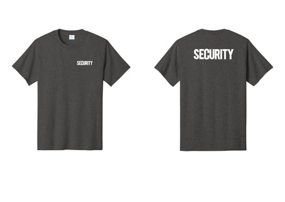 NYC Factory Men's Security Cotton T-Shirt - Chest + Back - Dark Heather Grey