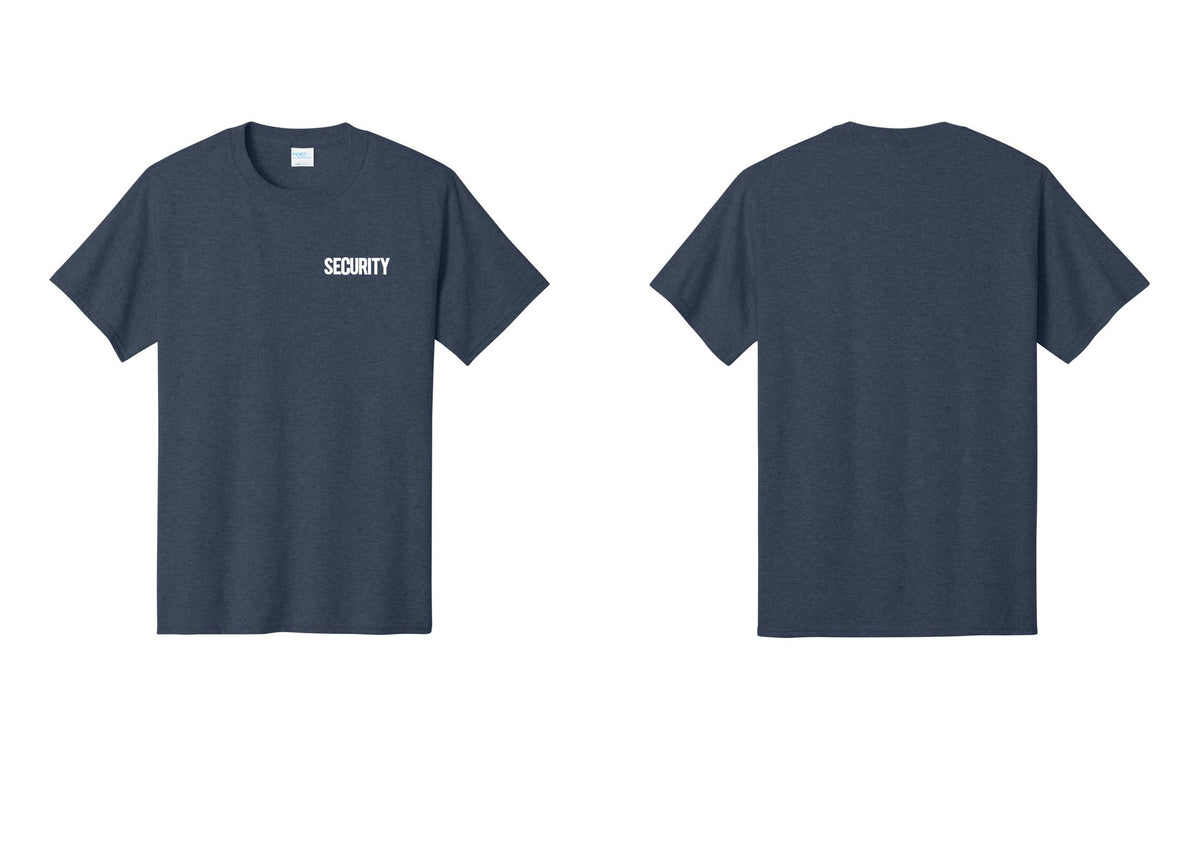 NYC Factory Men's Security Cotton T-Shirt - Chest Only - Heather Navy