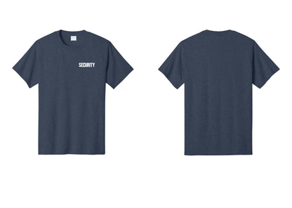 NYC Factory Men's Security Cotton T-Shirt - Chest Only - Heather Navy