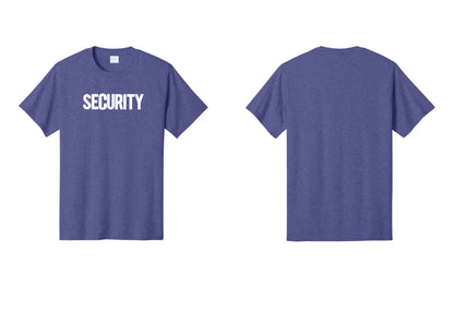 NYC Factory Men's Security Cotton T-Shirt - Front Only - Heather Purple