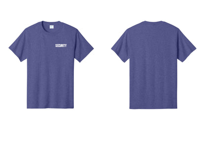 NYC Factory Men's Security Cotton T-Shirt - Chest Only - Heather Purple