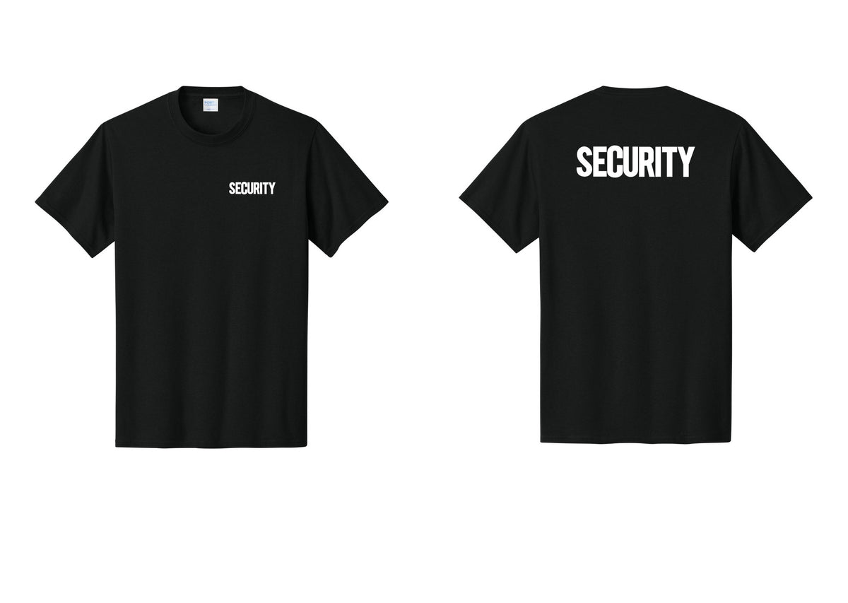 NYC Factory Men's Security Cotton T-Shirt - Chest + Back - Black