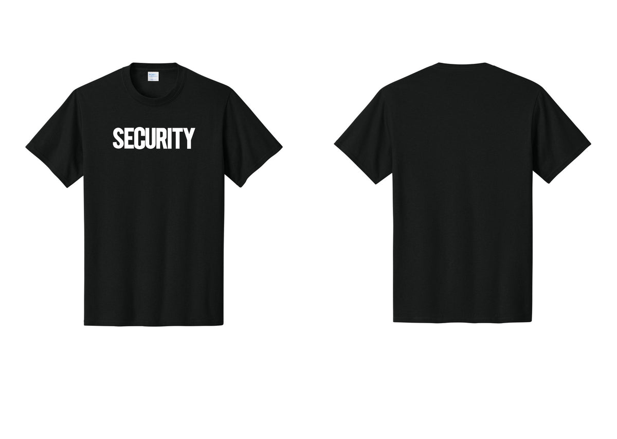 NYC Factory Men's Security Cotton T-Shirt - Front Only - Black