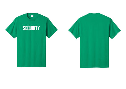 NYC Factory Men's Security Cotton T-Shirt - Front Only - Kelly
