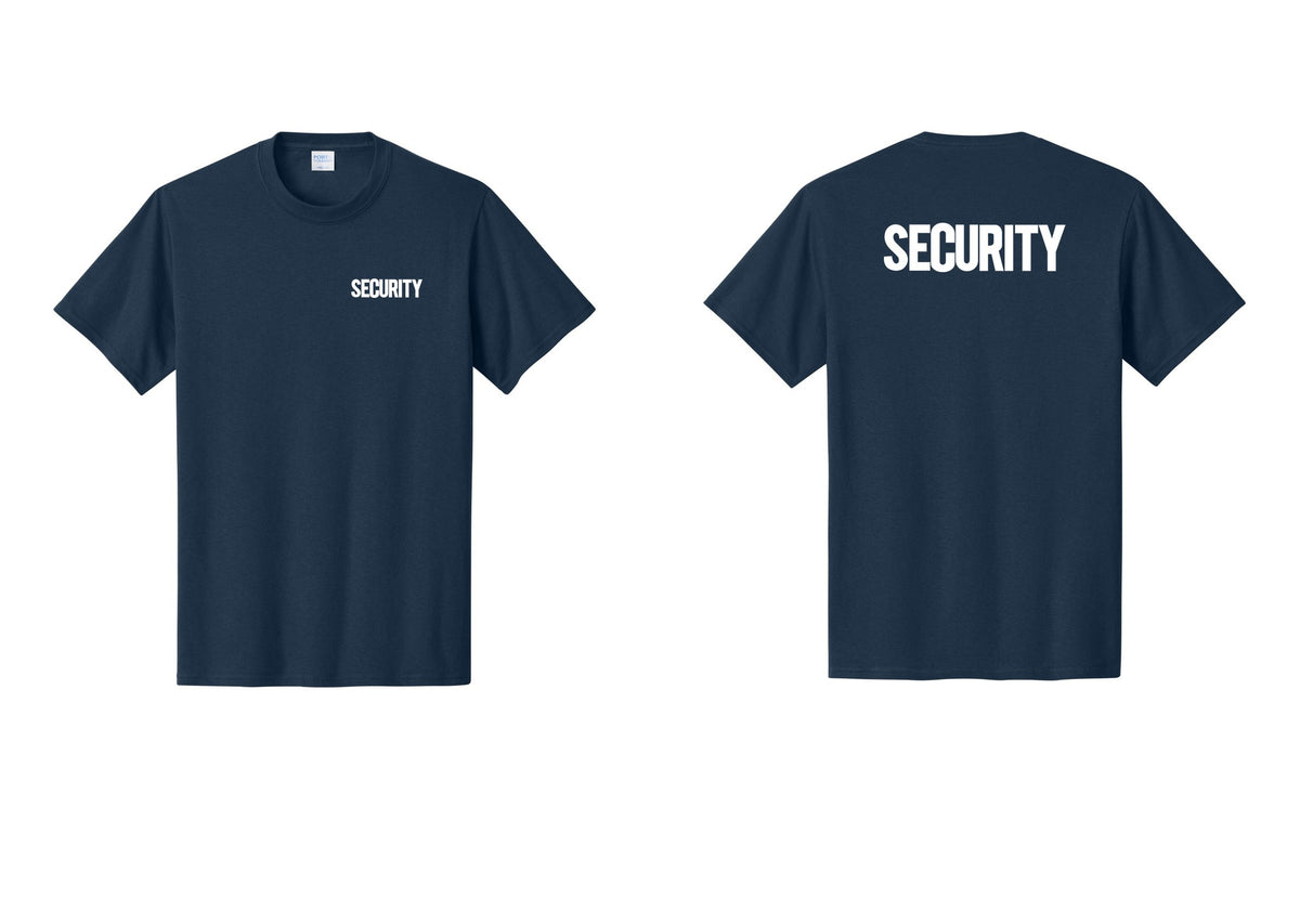 NYC Factory Men's Security Cotton T-Shirt - Chest + Back - Navy